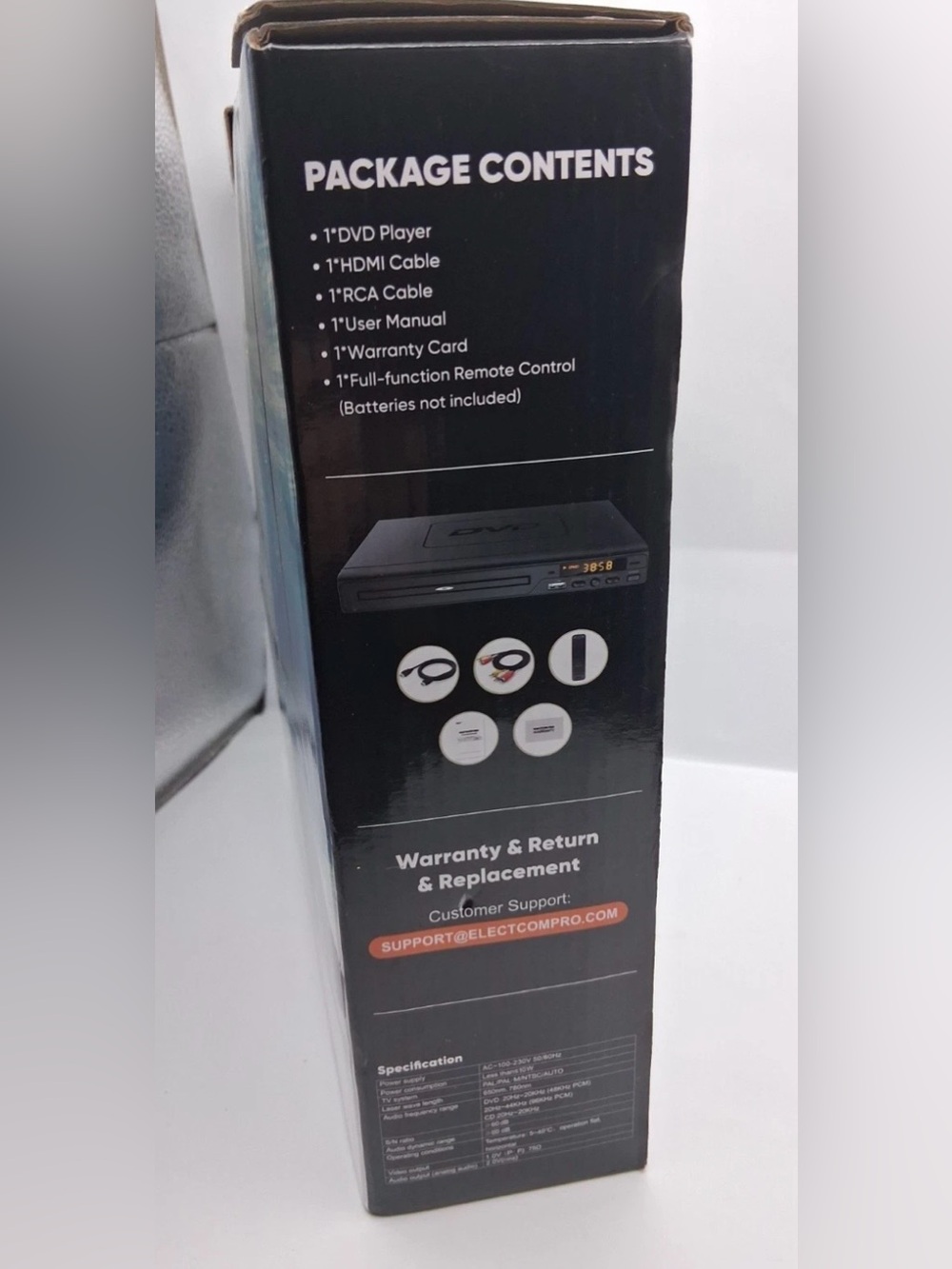 Electcom Pro Compact DVD Player – HDMI & AV Output | Remote Included New In Box - Picture 4 of 4